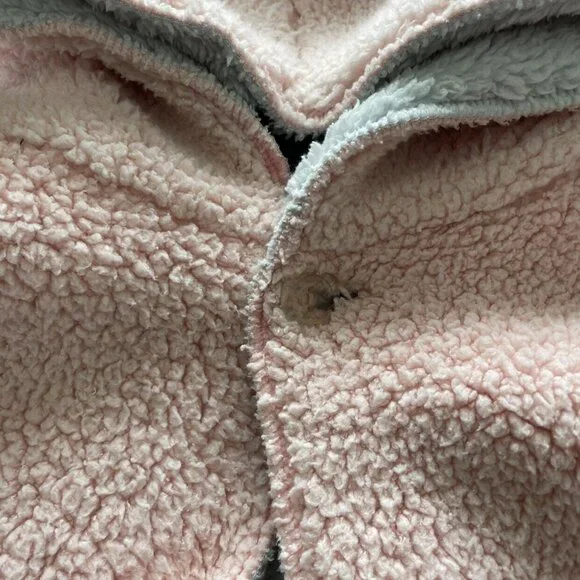 Limited Too Pink Sherpa Hooded Open Sweatshirt Size 10 - Picture 7 of 9